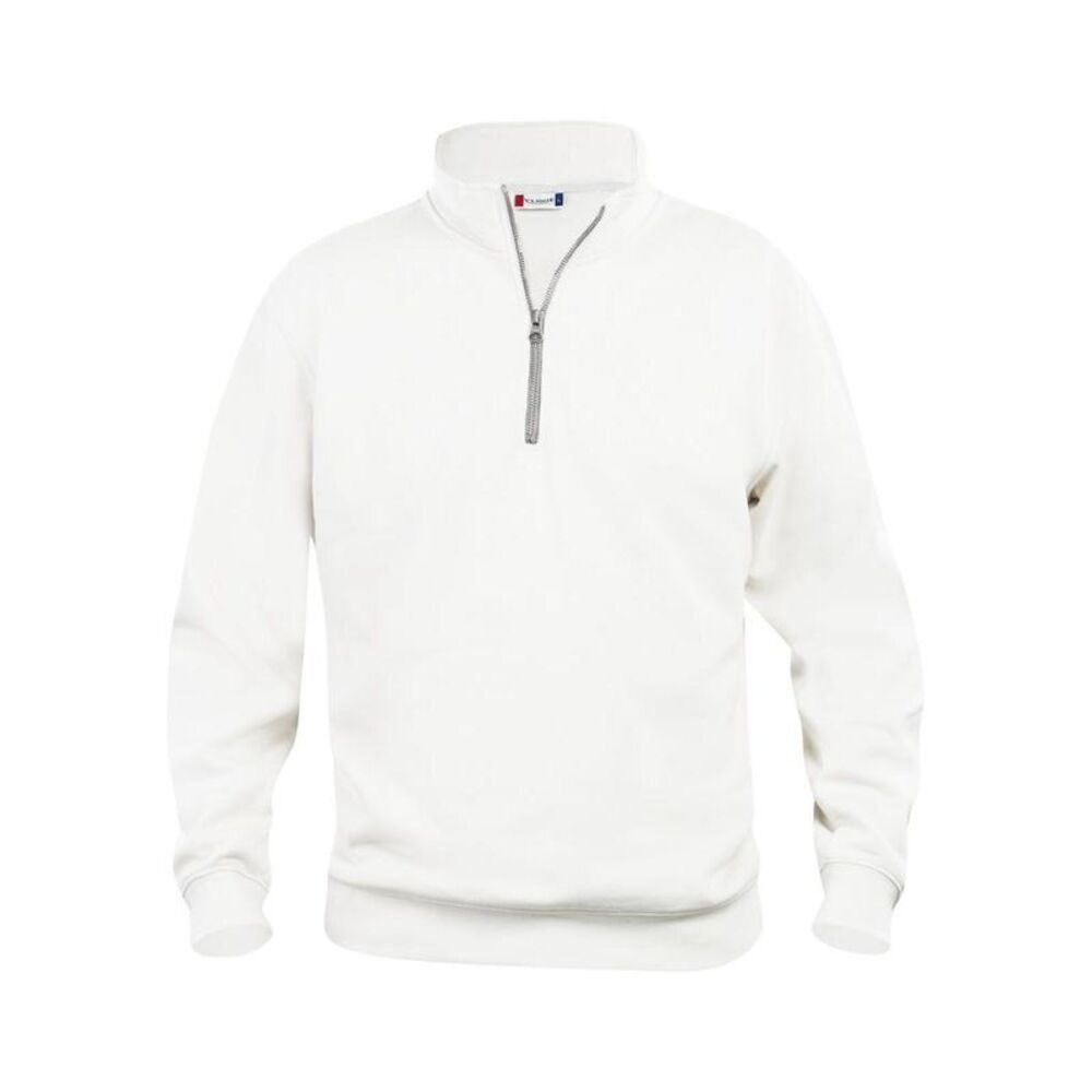 Clique Unisex Adult Basic Half Zip Sweatshirt / White